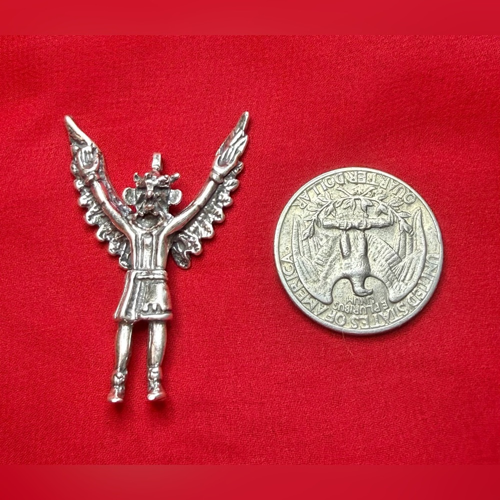 Sterling silver Navajo Kachina eagle dancer charm pendant - Picture 3 of 6